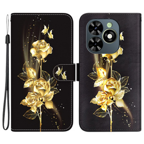 Θήκη με πτερύγιο για Infinix Hot 40i, Wallet, Butterfly rose