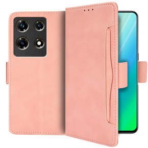 Θήκη με πτερύγιο για Infinix Note 30 Pro 4G, Card Slot, ροζ