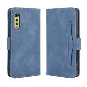 Θήκη με πτερύγιο για LG Velvet, Card Slot, μπλε