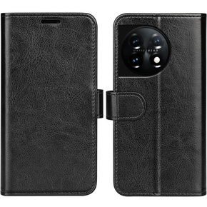 Θήκη με πτερύγιο για OnePlus 11 5G, Wallet Case, μαύρη