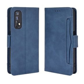 Θήκη με πτερύγιο για Realme 7, Card Slot, μπλε