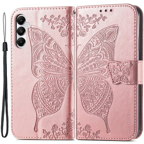 Θήκη με πτερύγιο για Samsung Galaxy A05s, Butterfly, μωβ