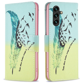 Θήκη με πτερύγιο για Samsung Galaxy A05s, Wallet, Feather, μπλε