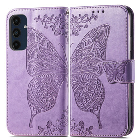 Θήκη με πτερύγιο για Samsung Galaxy A16, Butterfly, μωβ