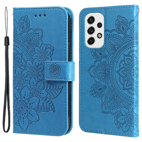 Θήκη με πτερύγιο για Samsung Galaxy A53 5G, Mandala Flower, μπλε