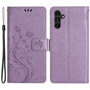 Θήκη με πτερύγιο για Samsung Galaxy A55 5G, Wallet, Butterfly, μωβ