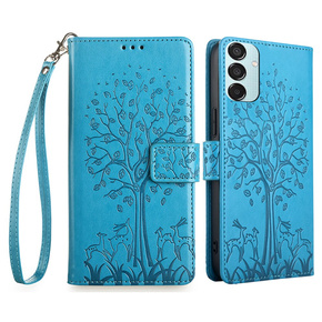 Θήκη με πτερύγιο για Samsung Galaxy M15 5G, Tree, μπλε