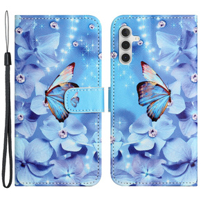 Θήκη με πτερύγιο για Samsung Galaxy M15 5G, Wallet, Flower and Butterfly