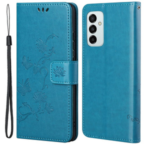 Θήκη με πτερύγιο για Samsung Galaxy M23, Butterfly, μπλε