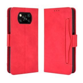 Θήκη με πτερύγιο για Xiaomi Poco X3 NFC / Poco X3 Pro, Card Slot, κόκκινη