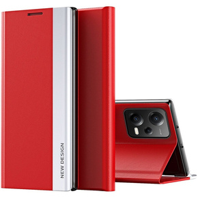 Θήκη με πτερύγιο για Xiaomi Poco X5 5G / Redmi Note 12 5G, Side Magnetic, κόκκινη