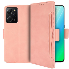 Θήκη με πτερύγιο για Xiaomi Poco X5 Pro 5G, Card Slot, ροζ