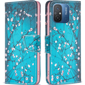 Θήκη με πτερύγιο για Xiaomi Redmi 12C, Wallet, sakura, μπλε