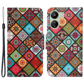 Θήκη με πτερύγιο για Xiaomi Redmi 13C / Poco C65, Wallet, Ethnic Style, πολύχρωμη