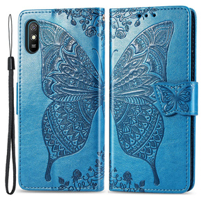 Θήκη με πτερύγιο για Xiaomi Redmi 9A, Butterfly, μπλε