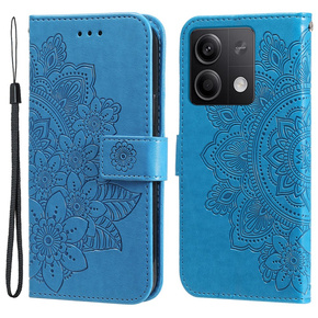 Θήκη με πτερύγιο για Xiaomi Redmi Note 13 5G, Mandala, μπλε