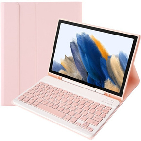 Θήκη + πληκτρολόγιο Samsung Galaxy Tab A8 10.5 X200 / X205, ροζ rose gold