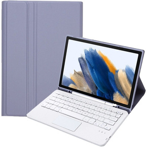 Θήκη + πληκτρολόγιο Samsung Galaxy Tab A8 10.5 X200 / X205, Touchpad, μωβ