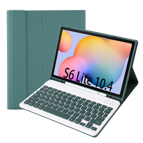 Θήκη + πληκτρολόγιο Samsung Galaxy Tab S6 Lite P610/P615 / S6 Lite 2022 10.4, Pen Slot, πράσινη