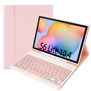 Θήκη + πληκτρολόγιο Samsung Galaxy Tab S6 Lite P610/P615 / S6 Lite 2022 10.4, Pen Slot, ροζ rose gold