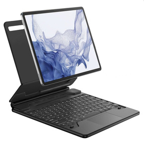 Θήκη + πληκτρολόγιο Samsung Galaxy Tab S9+/ S8+/ S7+/ S7 FE, Dexnor Magnetic Keyboard Touchpad, μαύρη