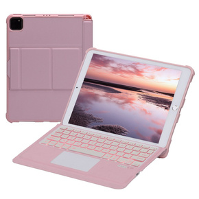 Θήκη + πληκτρολόγιο iPad Air 4 / 5 2020 / 2022 10.9, TouchPad, ροζ rose gold
