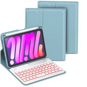 Θήκη + πληκτρολόγιο iPad mini 6 2021 8,3'', Magnetic Keyboard, μπλε