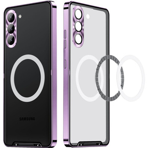Θήκη προστασίας κάμερας για Samsung Galaxy S23 FE, για MagSafe, διάφανη / μωβ