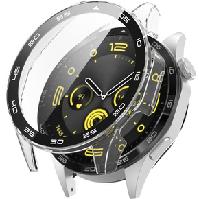 Θήκη 2σε1 + γυαλί μετριασμένο για Huawei Watch GT 4 46mm, διαφανής