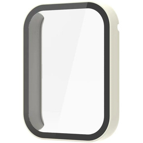 Θήκη 2σε1 + γυαλί μετριασμένο για Xiaomi Smart Band 8 Pro, λευκή
