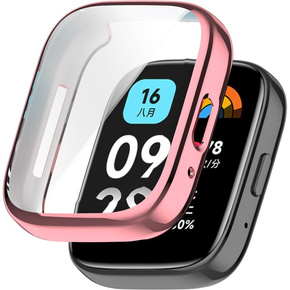 Θήκη 2σε1 με προστατευτικό οθόνης για Xiaomi Redmi Watch 3 Lite / Watch 3 Active, ροζ