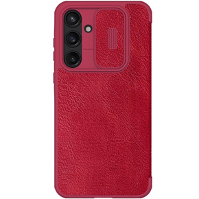 Θήκη NILLKIN για Samsung Galaxy A55, CamShield Qin Pro, δερμάτινη, κόκκινη
