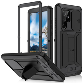 Θωρακισμένη θήκη για Samsung Galaxy S22 Ultra 5G, R-JUST CamShield Slide, μαύρη