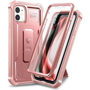 Θωρακισμένη θήκη για iPhone 11, Dexnor Full Body, ροζ rose gold