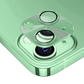 Κάλυμμα φακού με γυαλί για iPhone 15 / 15 Plus, ERBORD, πράσινη