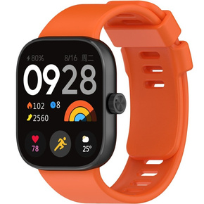 Λουράκι σιλικόνης με θήκη για Xiaomi Redmi Watch 3, πορτοκαλί