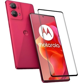 Μετριασμένο γυαλί 3D για Motorola Moto G85, μαύρο πλαίσιο