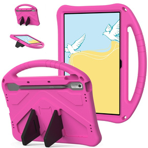 Παιδική θήκη για Lenovo Tab P11 Pro Gen 2, παιδική θήκη με λαβή, ροζ