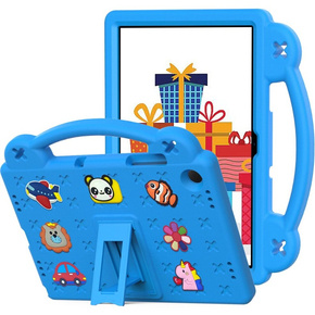 Παιδική θήκη για Samsung Galaxy Tab A9+, Cute Patterns, με βάση, μπλε