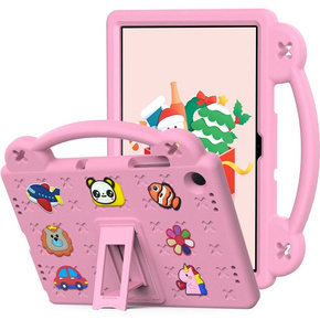 Παιδική θήκη για Samsung Galaxy Tab A9+, Cute Patterns, με βάση, ροζ