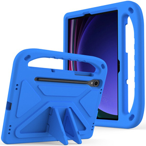 Παιδική θήκη για Samsung Galaxy Tab S9 FE, παιδική θήκη με λαβή, μπλε