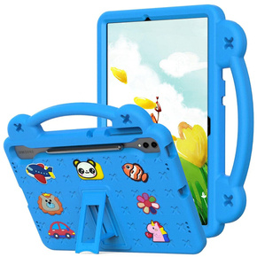 Παιδική θήκη για Samsung Galaxy Tab S9 FE+ Plus, Cute Patterns, με βάση, μπλε