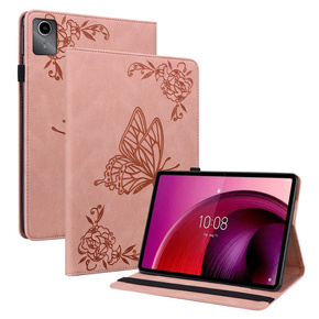 θήκη για το Lenovo Tab M11, Butterfly, ροζ