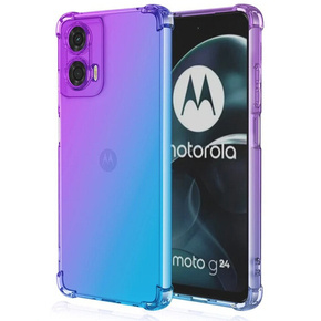 θήκη για το Motorola Moto G24 / G24 Power / G04, Gradient Dropproof, Μωβ / μπλε