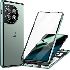 θήκη για το OnePlus 12 5G, Magnetic Dual Glass, πράσινη
