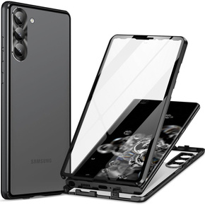 θήκη για το Samsung Galaxy S23 Plus, Magnetic Dual Glass, μαύρη