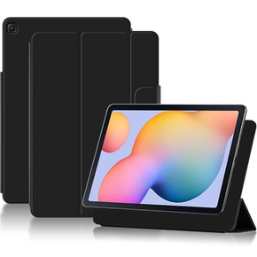 θήκη για το Samsung Galaxy Tab S6 Lite Tri-fold, Magnetic smartcase, μαύρη