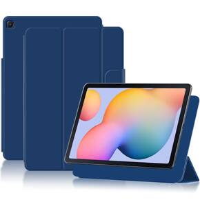 θήκη για το Samsung Galaxy Tab S6 Lite Tri-fold, Magnetic smartcase, σκούρο μπλε