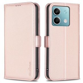 θήκη με πτερύγιο για Xiaomi Redmi Note 13 5G, BINFEN Wallet, ροζ