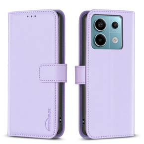 θήκη με πτερύγιο για Xiaomi Redmi Note 13 Pro 5G, BINFEN Wallet, μωβ